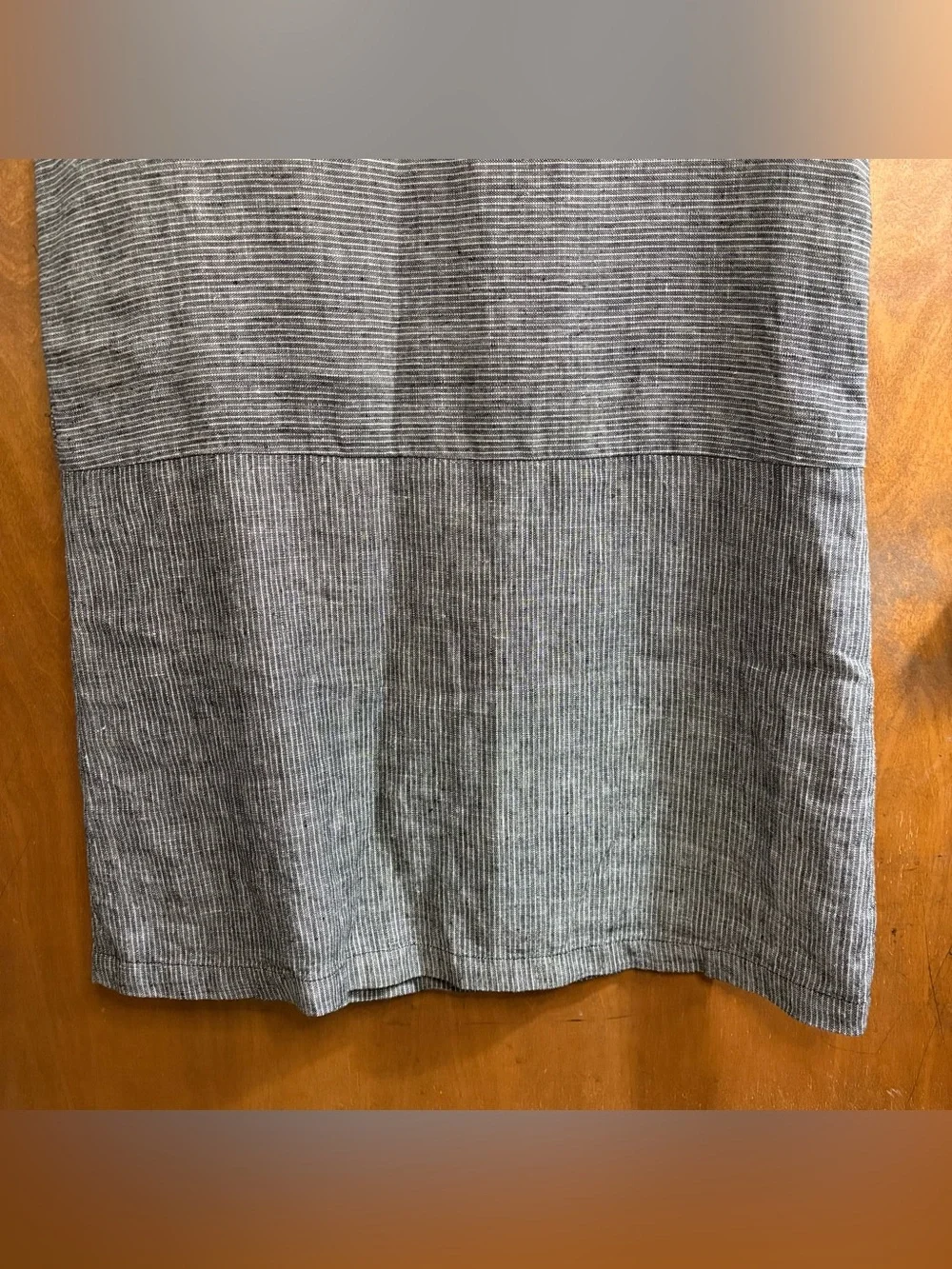 Garnet Hill Gray 100% Linen Drop Waist Shift Dress Lagenlook Beachy Boho Resort - Picture 7 of 11